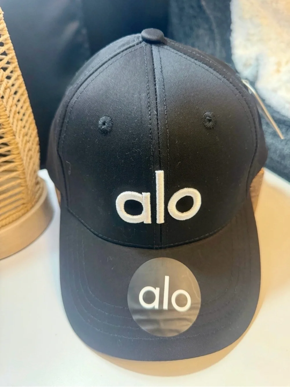 ALO Yoga Black Logo Baseball Cap